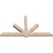Ekena Millwork Kennewick Smooth Timber Gable Bracket, Douglas Fir, 96"W x 52"H x 5 1/2"D x 5 1/2"F, 13/12 Pitch GBW096X52X0606KEN00SDF - alternate 2